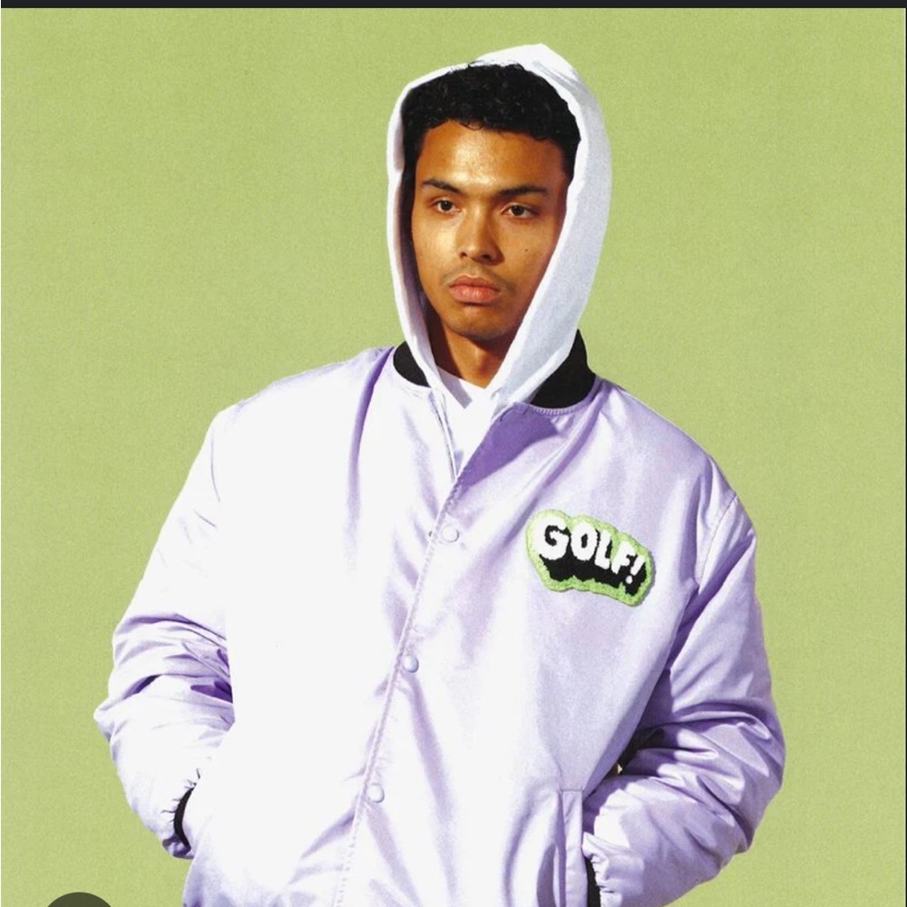 NWT RARE Golf Wang Wham! Lavender Purple Bomber Jacket